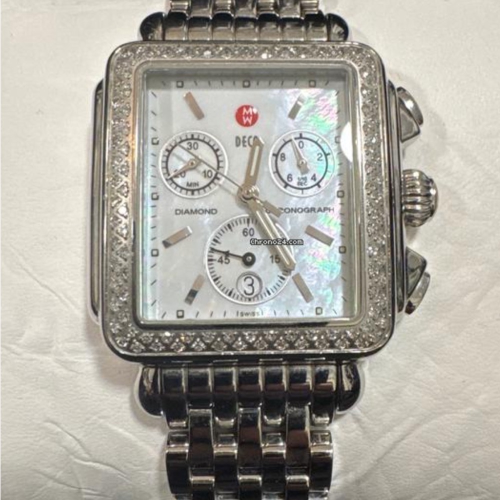 MICHELE
Deco 18mm Stainless Steel Diamond Bracelet Watch